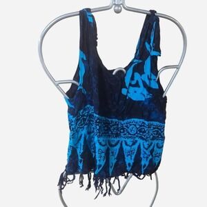 WOMENS TIE DYE CROPPY‎ TANK TOP SIZE M